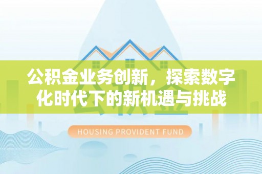 东洲公积金业务创新，探索数字化时代下的新机遇与挑战
