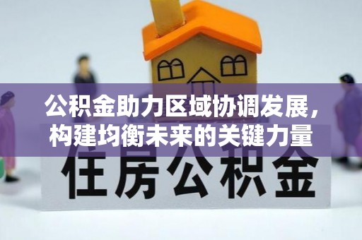 东洲公积金助力区域协调发展，构建均衡未来的关键力量