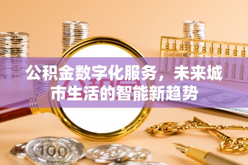 东洲公积金数字化服务，未来城市生活的智能新趋势
